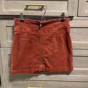 Burnt orange free people mini skirt